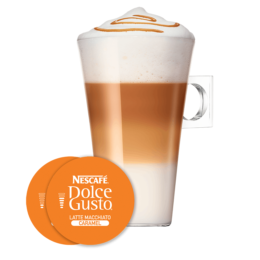 Caramel Latte Macchiato NESCAFÉ® Dolce Gusto® Capsule and Cup